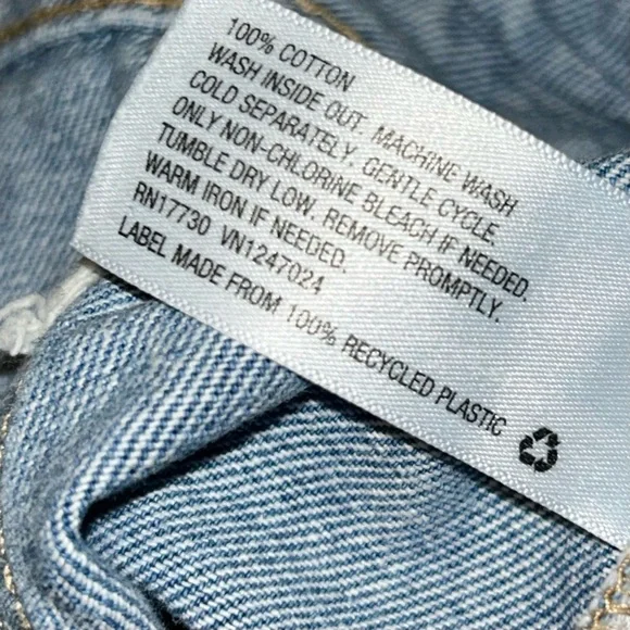 100% cotton lace-up light wash denim shorty-shorts size women’s 6 by wild fable - Picture 10 of 10